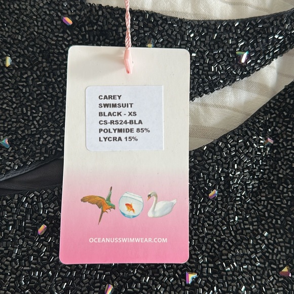 NEW OCEANUS | CAREY SWIMSUIT Glitter Sparkle Cutout one piece - Picture 8 of 11